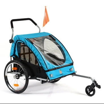 TUV/GS approval folding twin bicycle baby trailer bike trailer