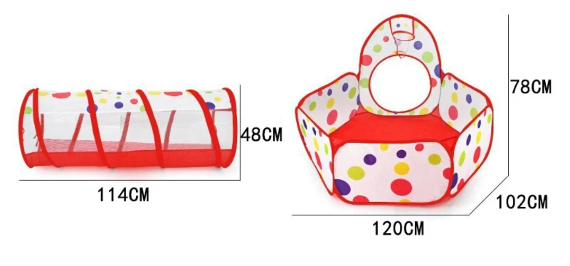Hot Selling Outdoor Toys 3 in 1 Child Outdoor Wave Point Play Tent with Tunnel