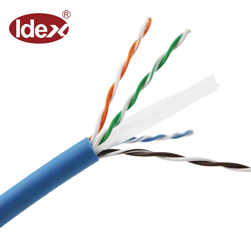 China Wires and Cables HDPE Insulated 1000ft/Box Structured Cabling CMR rated UTP Cat6 bulk Lan cable