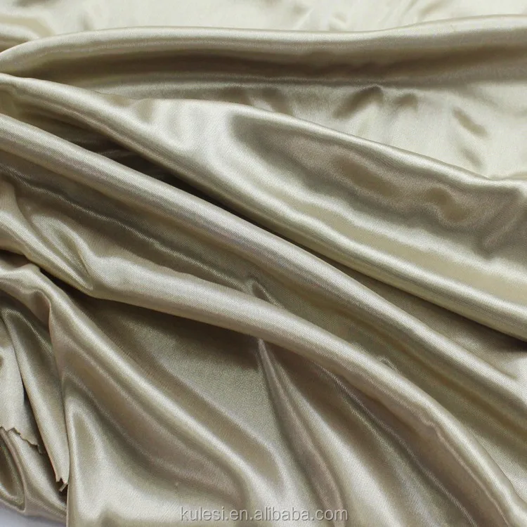 
Factory 50D FDY 32needle 90GSM weft knitting lining fabric plain lustrous best feel for silk pajamas and composite fabric 