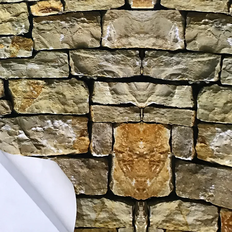 Professional Popular Beautiful Living Room Wall 3D Stone Wallpaper,mica wall paper