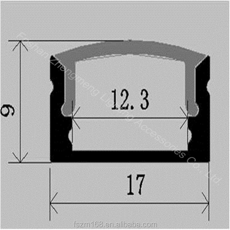 17*9mm led strip aluminum profile for stretch ceiling light slim recessed heat sink tube