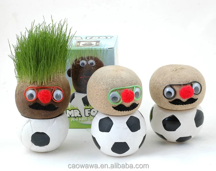 
mini grass doll plant grass head toy worldcup seriesmini football grass head 