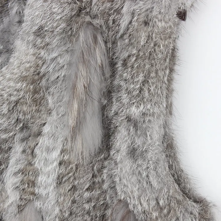 Женский вязаный жилет из кроличьего меха, Модный стильный жилет с кисточками