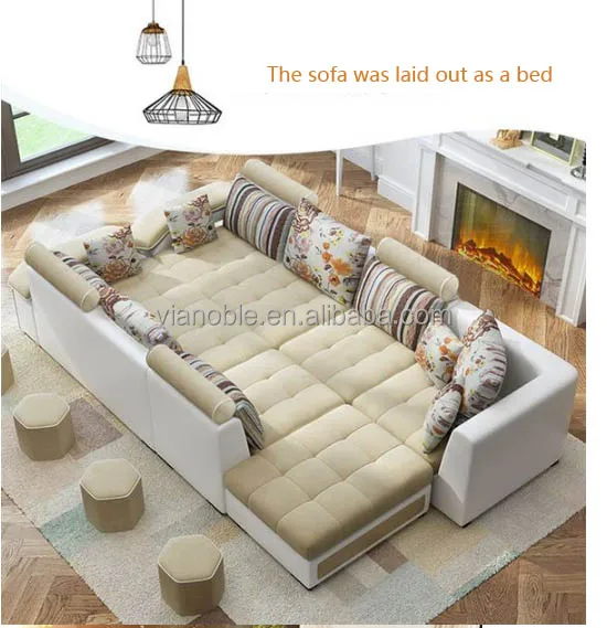 
fashion U shaped Leather sofa set 7 seater lounge furniture 