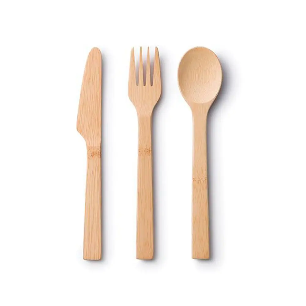 Reusable tableware natural wood bamboo fork spoon knife