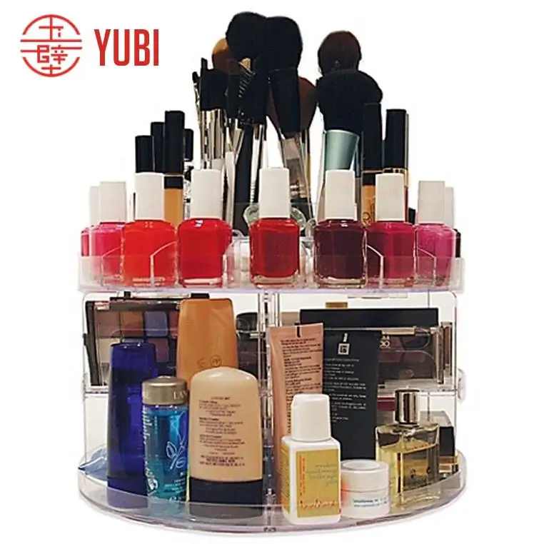 Round comestic acrylic nail polish display stand