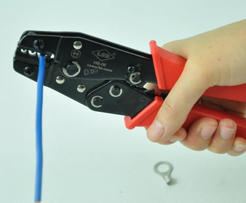 export newest HS-06 hand crimping pliers for 1.25-6mm2 non-insulated cable connector easy use cable lug crimping tool