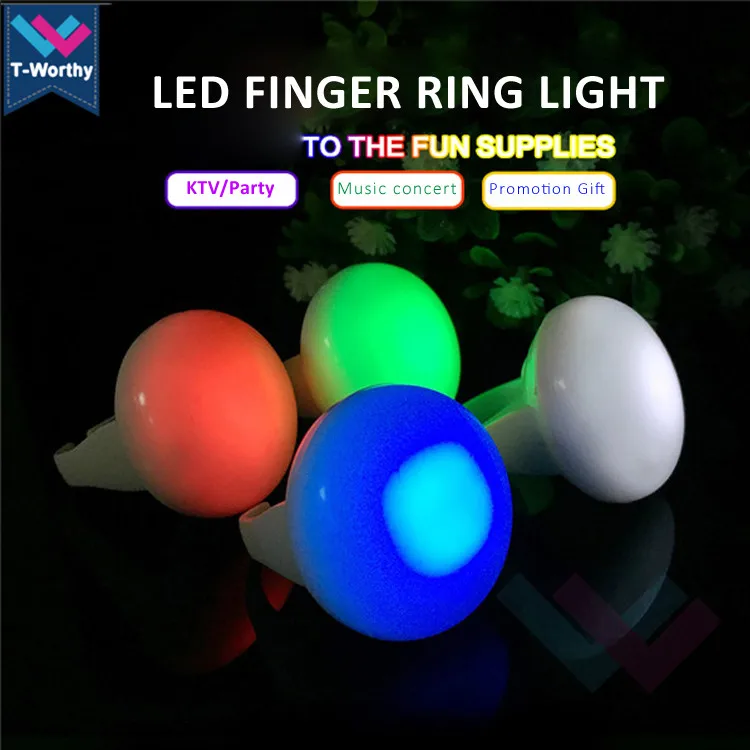 Halloween Promotional Light Up Rings LOGO Printing Flashing LED Finger Ring