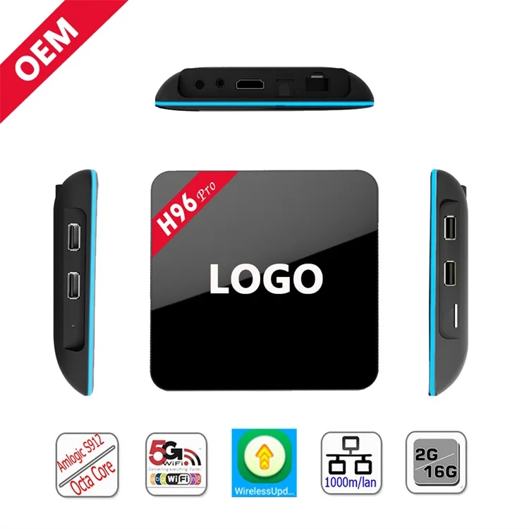 Горячая Конструкция двойной wi-fi BT4.0 H96 PRO android 6.0 smart tv box 2 ГБ DDR3 16 ГБ EMMC Вспышки (8-32 ГБ опционально)