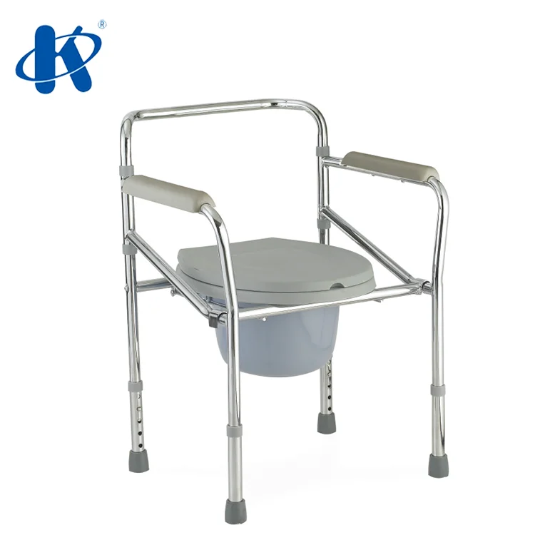 adult potty  folding toilet chair Foldable Powder Coated Steel Frame Commode Chair KY817
