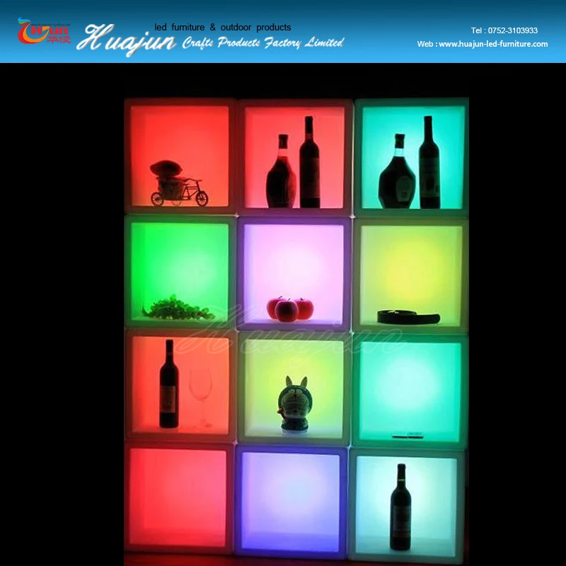 Glowing Storage Container LED Ice Bucket Color Changing Outdoor Flowerpot Led Book Shelf