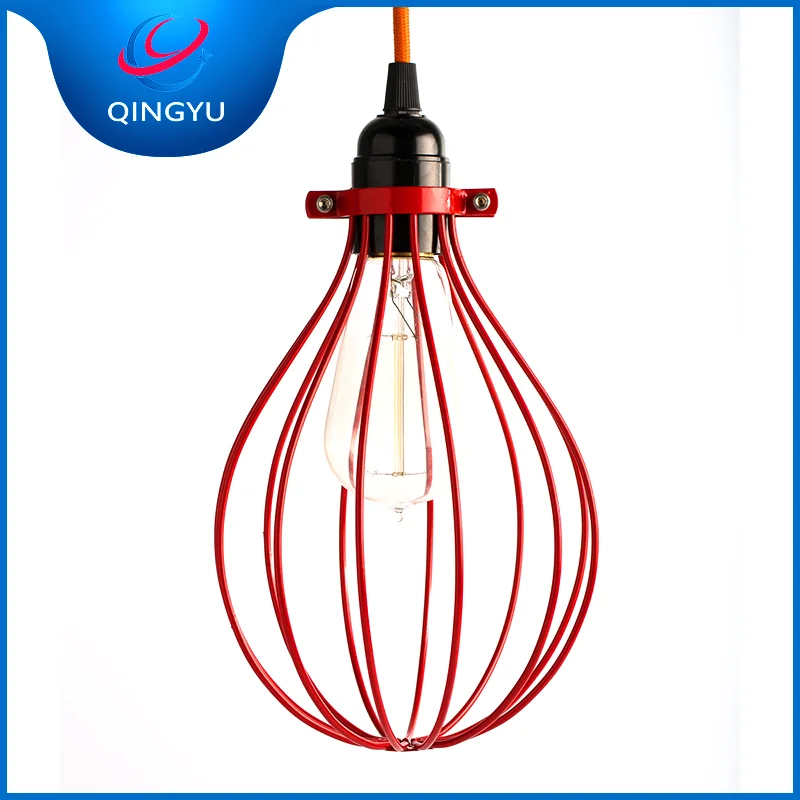 Industrial Vintage Style Light Cage Lampshade Metal Lamp Guard for Pendant String Lights