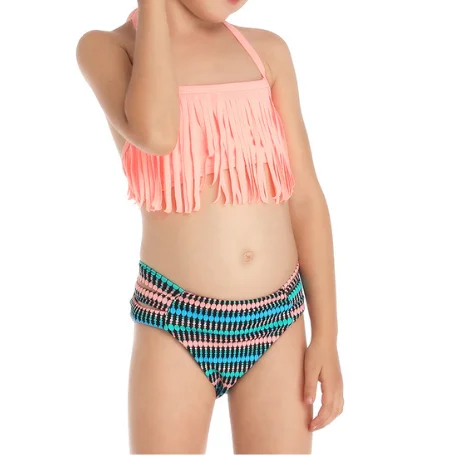 Wholesale Comfortable Tassel Kids Bathing Suit