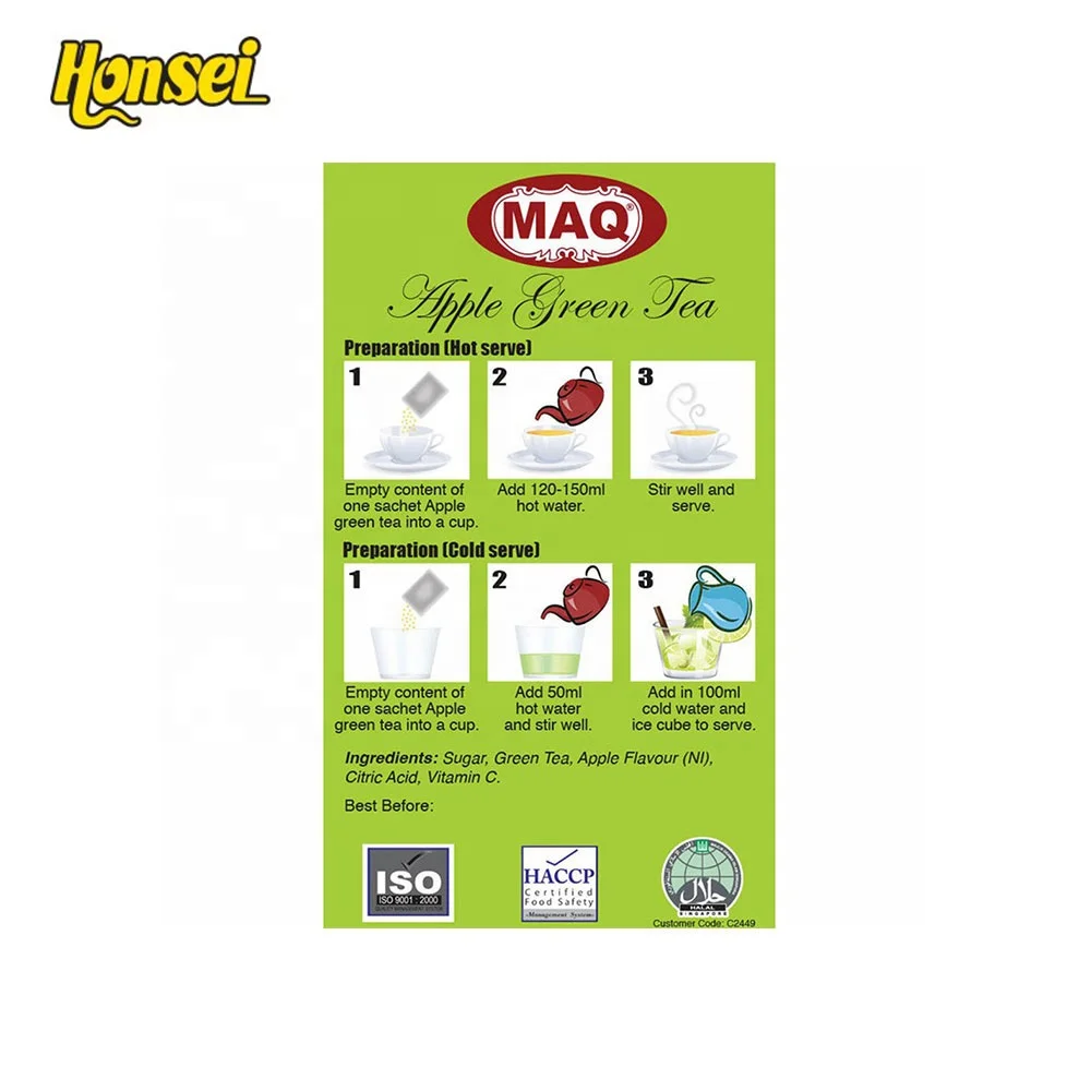 Popular Selling Green Blended  light sweet Organic Green Tea Powder