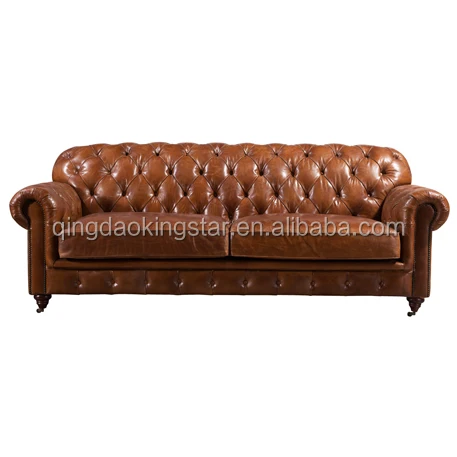 modern upholstered leather chesterfield sofa