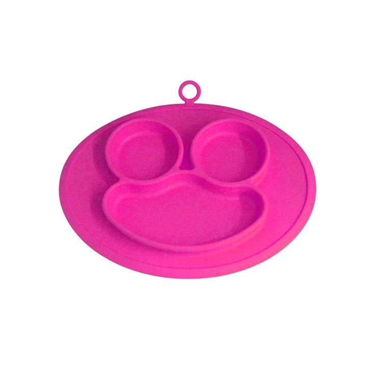 
Eco-friendly Placemats Wholesale Baby Food Safe Bebes Plates Feeding Tray Silicone Baby Plate 