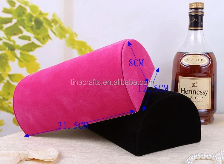 Black rosered colour Velvet Jewellery Display Watch Necklace Pendant Bracelet Pillow Dome Stand