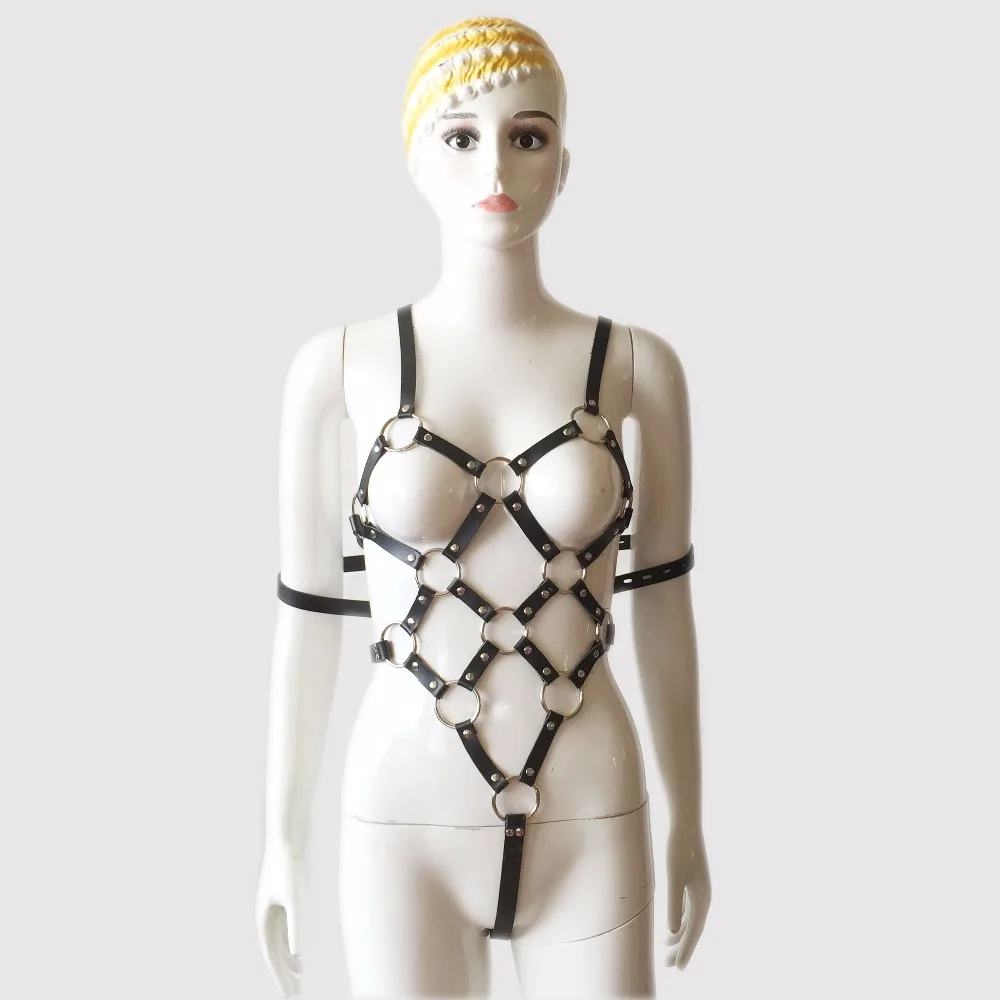 PU Leather Bondage Restraints Clothes Fetish Sex Toys For Erotic Positioning Bandage Uniform Temptation Sex Products