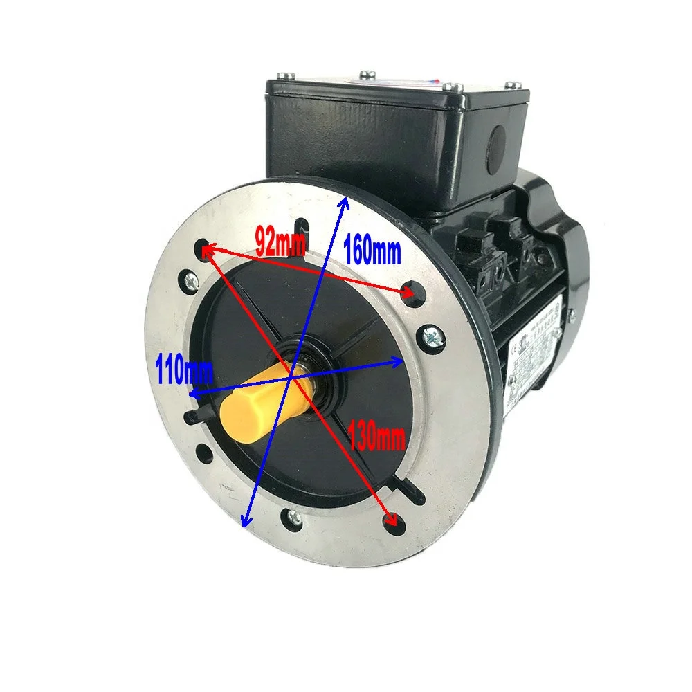 SMC Y2 Series AC Drum Motor YS7124 Asynchronous Motor 370w With Flange for EDM Wire Cutting Machine