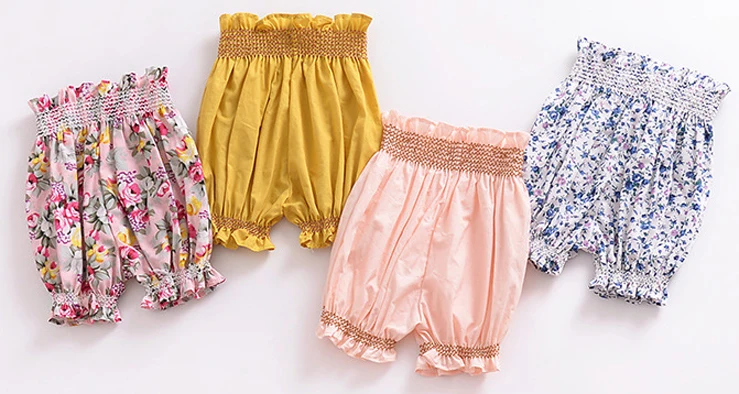 
New Fashion Summer Flower Baby Girl Short Pants & Trousers Bloomers Girls Baggy Pants 