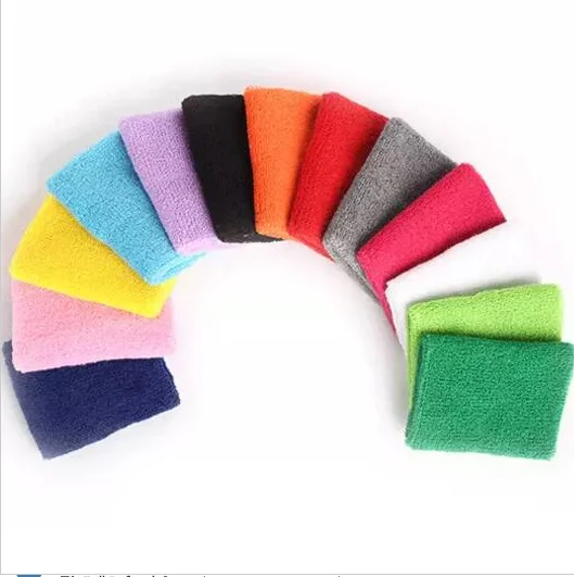 
Custom Elastic Fabric Football Basketball Sport Absorb Sweat Fast Drying Wristbands 