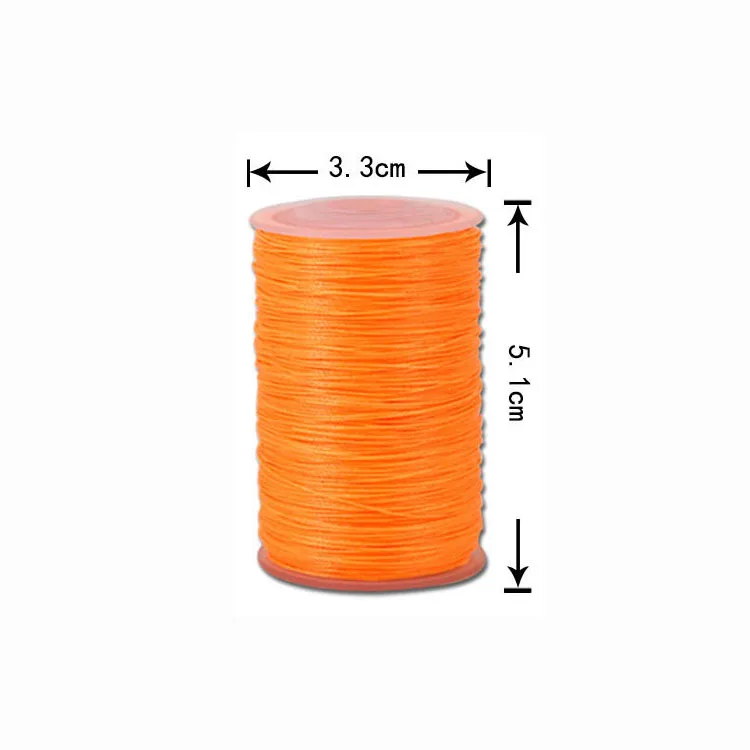 The Light Yellow 0.45mm 0.55mm 0.65mm  Polyester Thread Nylon Bonded Waxed Thread for Sewing Leather