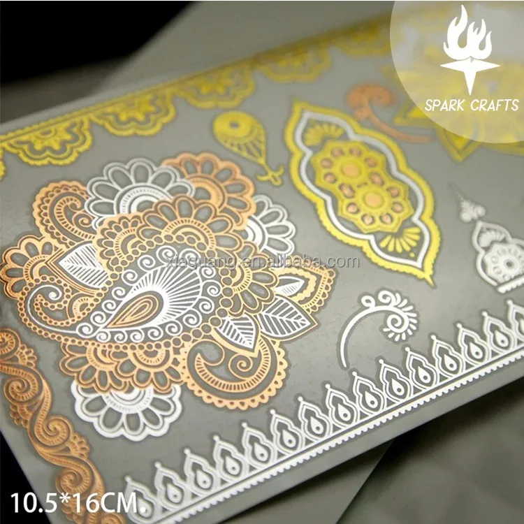 2022 Hot sale gold golden waterproof sticker tattoo temporary tattoo sticker face buy 3d lotus flower tattoo sticker
