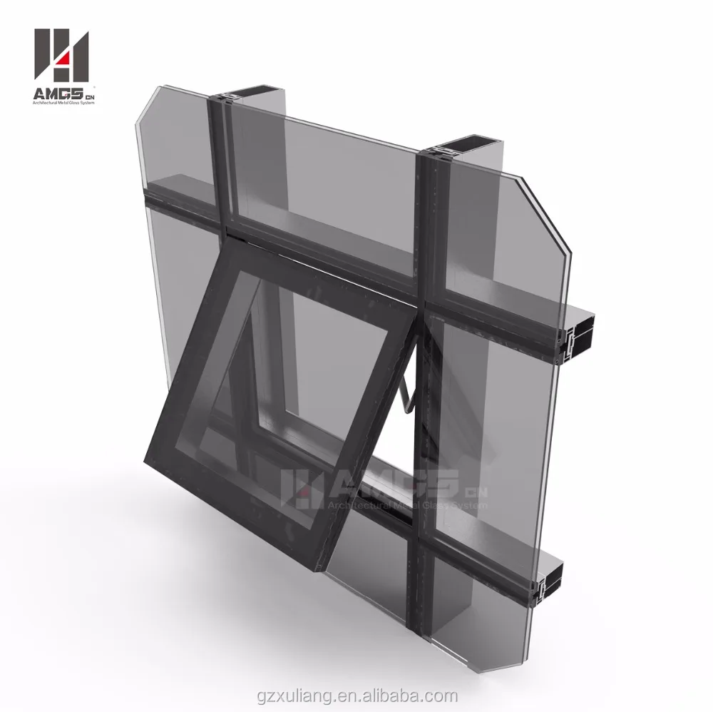 
Aluminium glass curtain wall for building exterior 