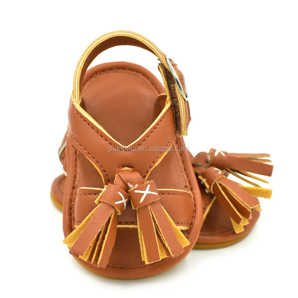 New Arrived Tassels PU Leather Shoes Baby Sandals