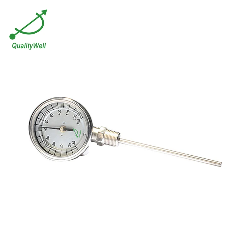 Высокое качество осевого типа механические биметаллический термометр, манометр