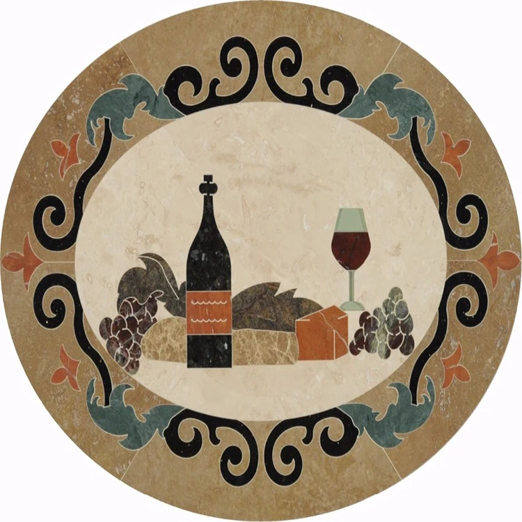 High Quality Stone Marble Oval Design Medallions For Decoration