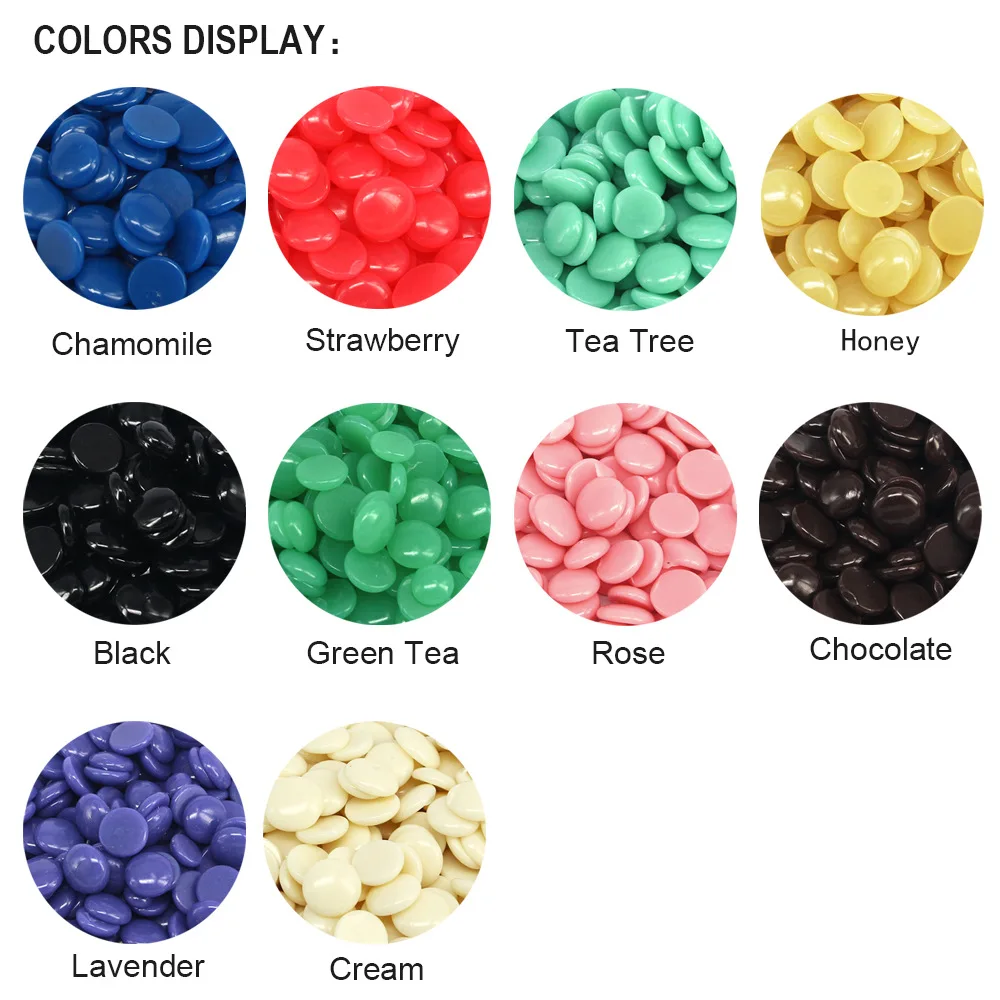 
Upgrade formula BlueZoo free paper quick hair removal wax 100g 10 flavors optional 