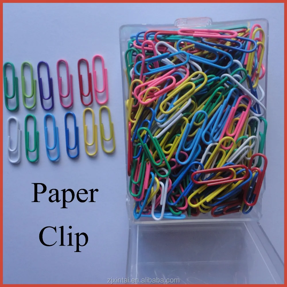 Wholesale rainbow color plastic coated paper fastener pin clips