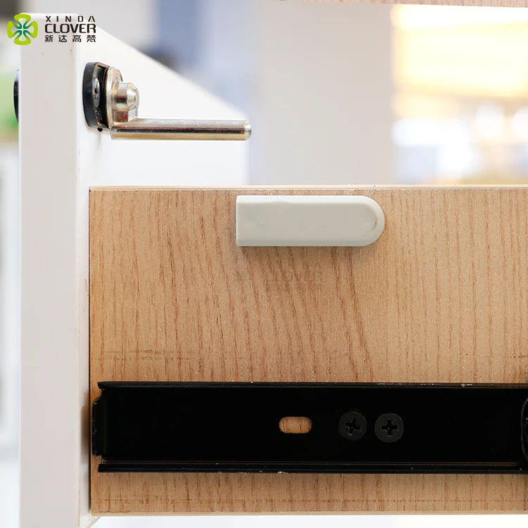 High Quality Modern No Handle Design Under Desk 3 Drawers Melamine Wooden Mobile Pedestal cabinet