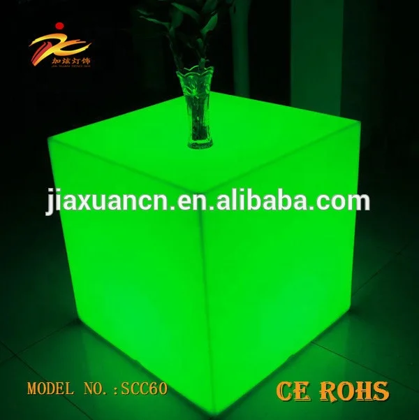 original plastic hollow plastic cube garden table/60cm diameter garden table