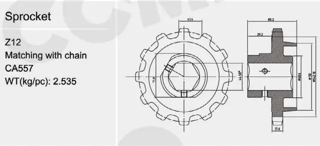 
4C1079 (199497C1)harvester parts sprocket 