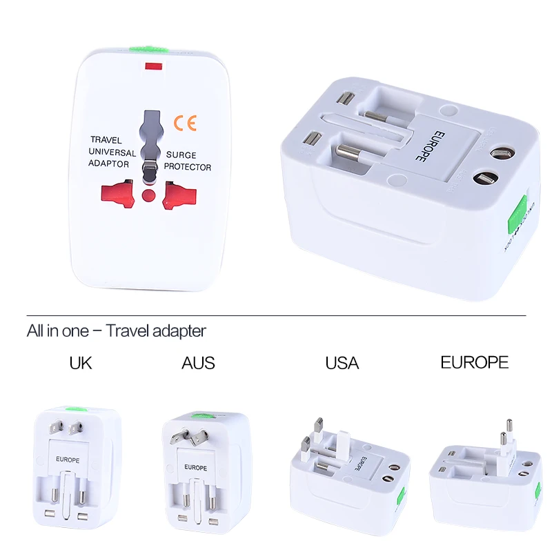 2017 New year gift ideas promotion ce certification swiss world travel adaptor