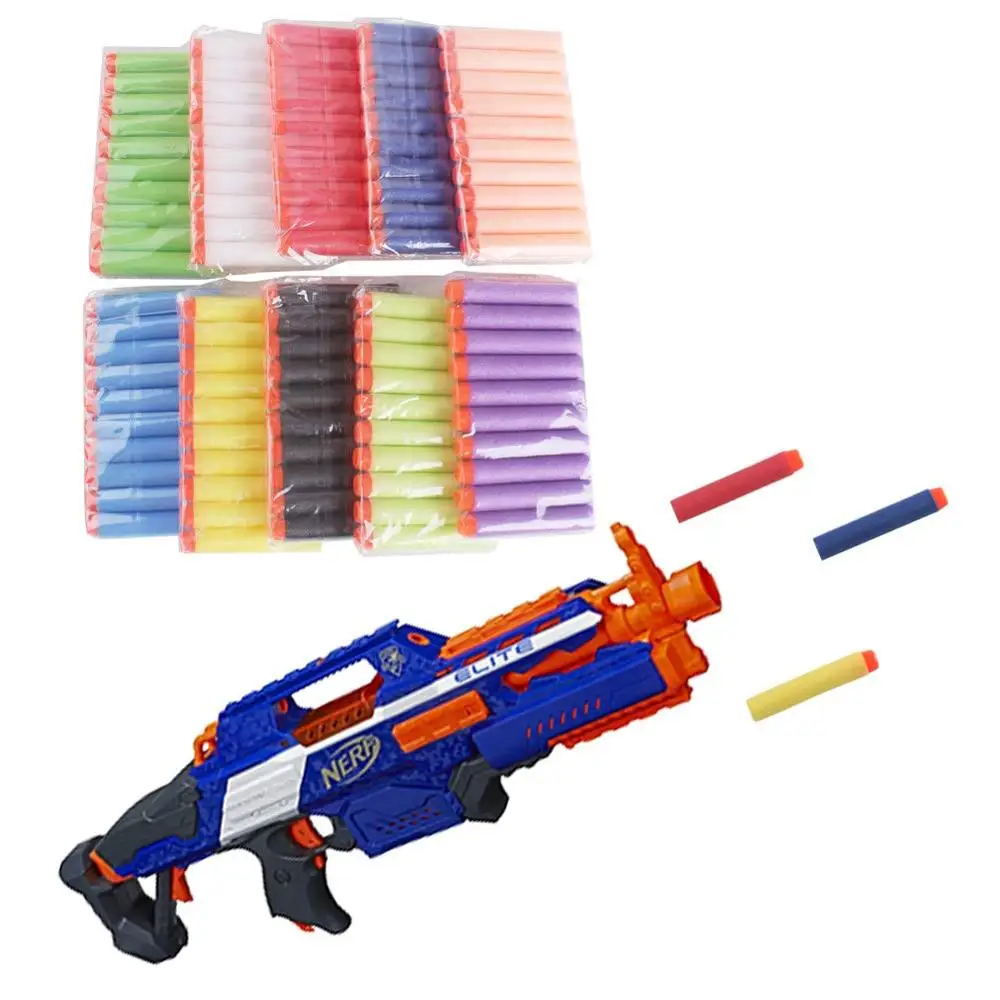 
Soft Refill Darts, EVA Foam Darts Soft Tip Round Hollow Head Soft Bullets for nerfgun Kid Toy 