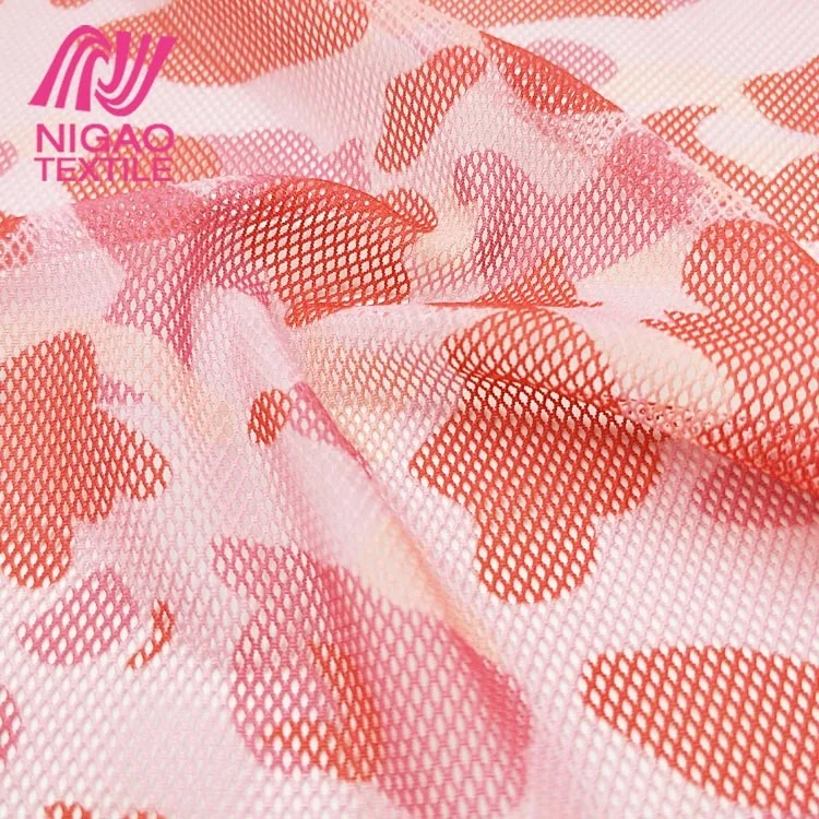 Ткань с напечатанным рисунком на заказ, четырехсторонняя эластичная ткань из полиэстера и спандекса, сетчатая ткань для бикини, женская одежда