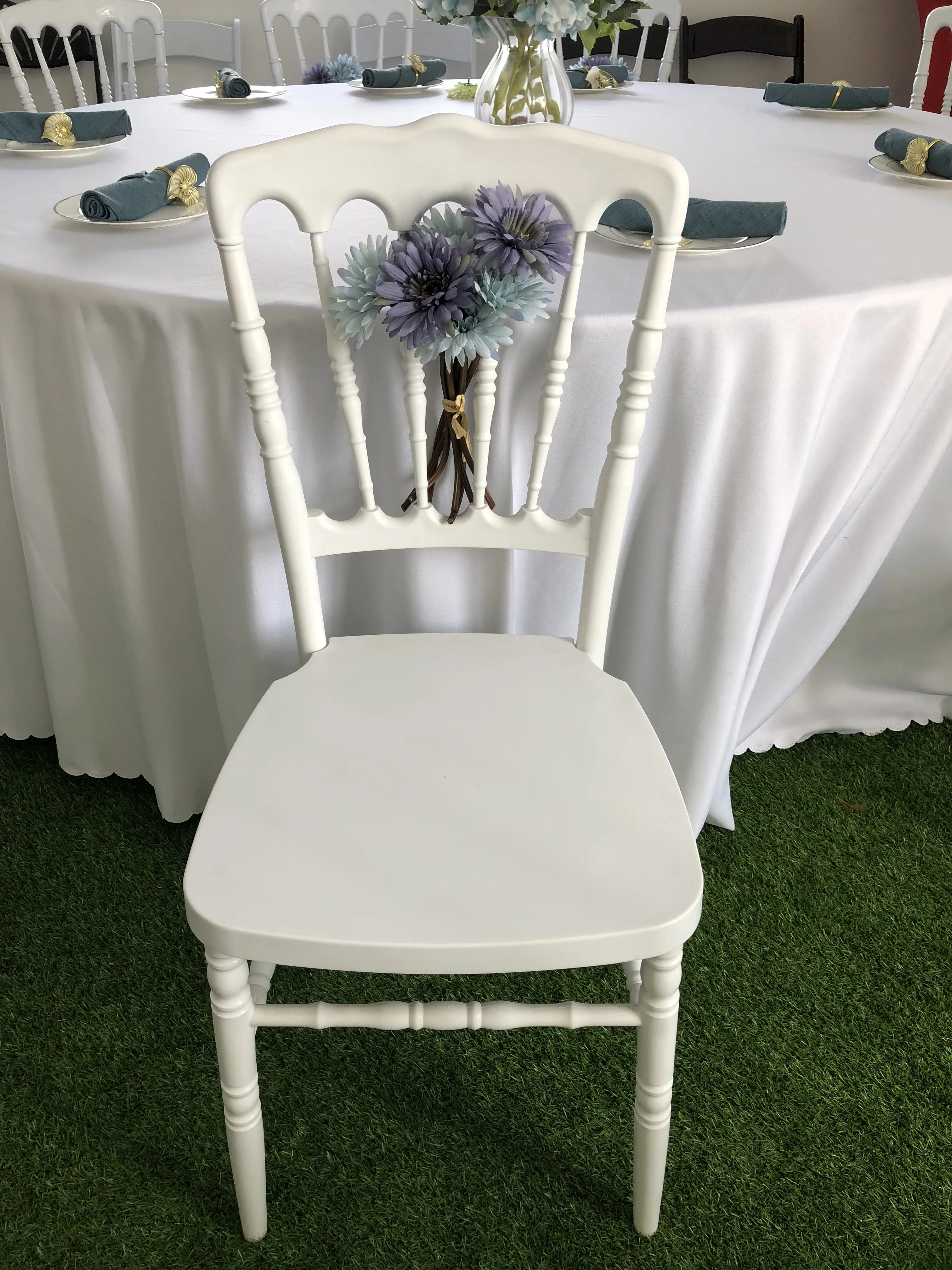 Factory White Wood plastic outdoor crossback American Chair for wedding
