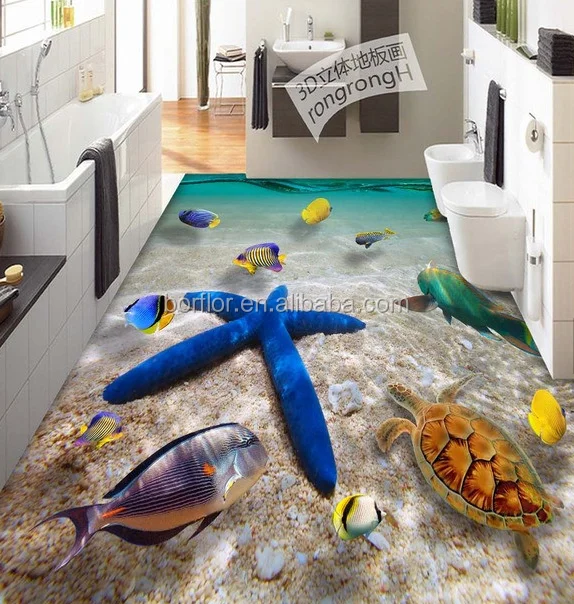 Look!! Removable sticker attractive 3d pvc flooring best quality vinyl decor pvc roll sheet floor lowes linoleum
