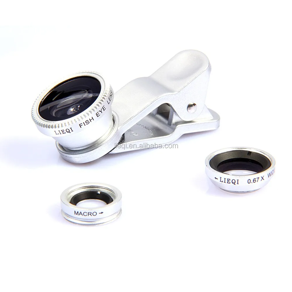 New design 3 in 1 camera lens for iphone, Lenses for mobile Phone Photography LIEQI LQ-001