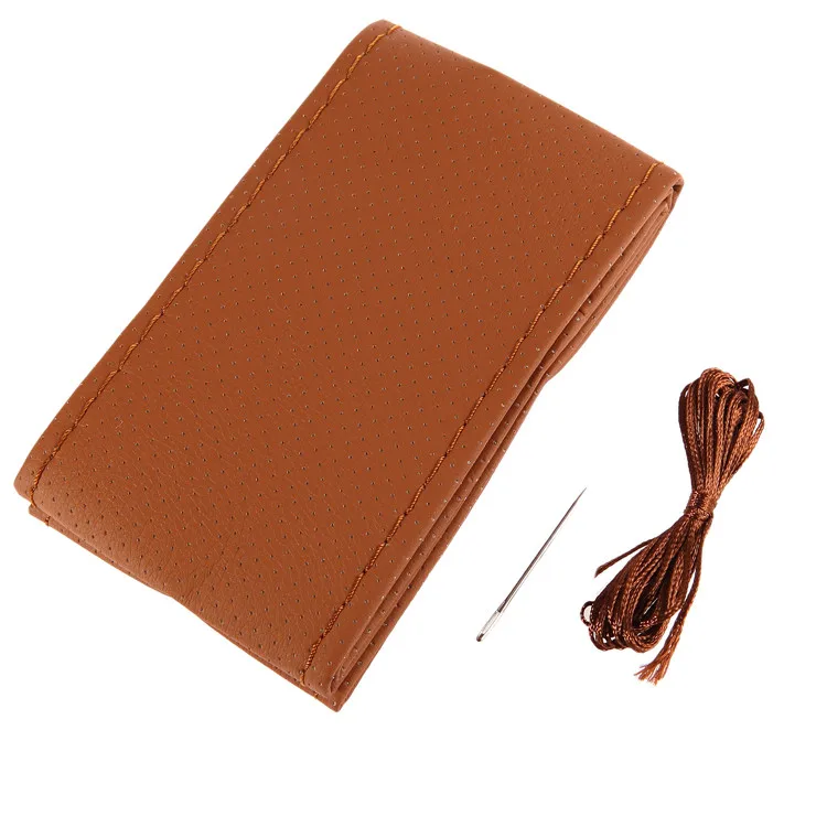 PU Material Customized New Style Custom-Made Stitched Anti-slip Steering Wheel Cover