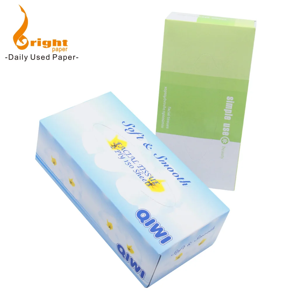 Custom Facial Tissue Pack 100% Virgin Wood Pulp Advertising Box Tissue