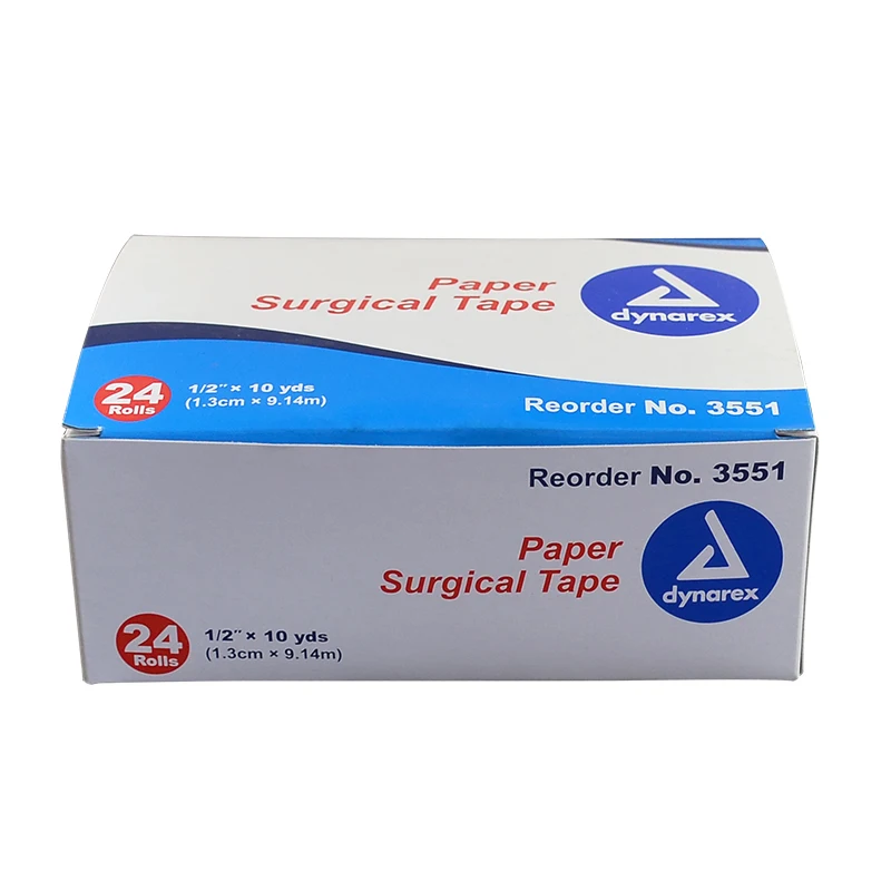OEM custom 24 rolls per pack hospital medical adhesive micropore breathable paper tape for wound care sensitive skin use