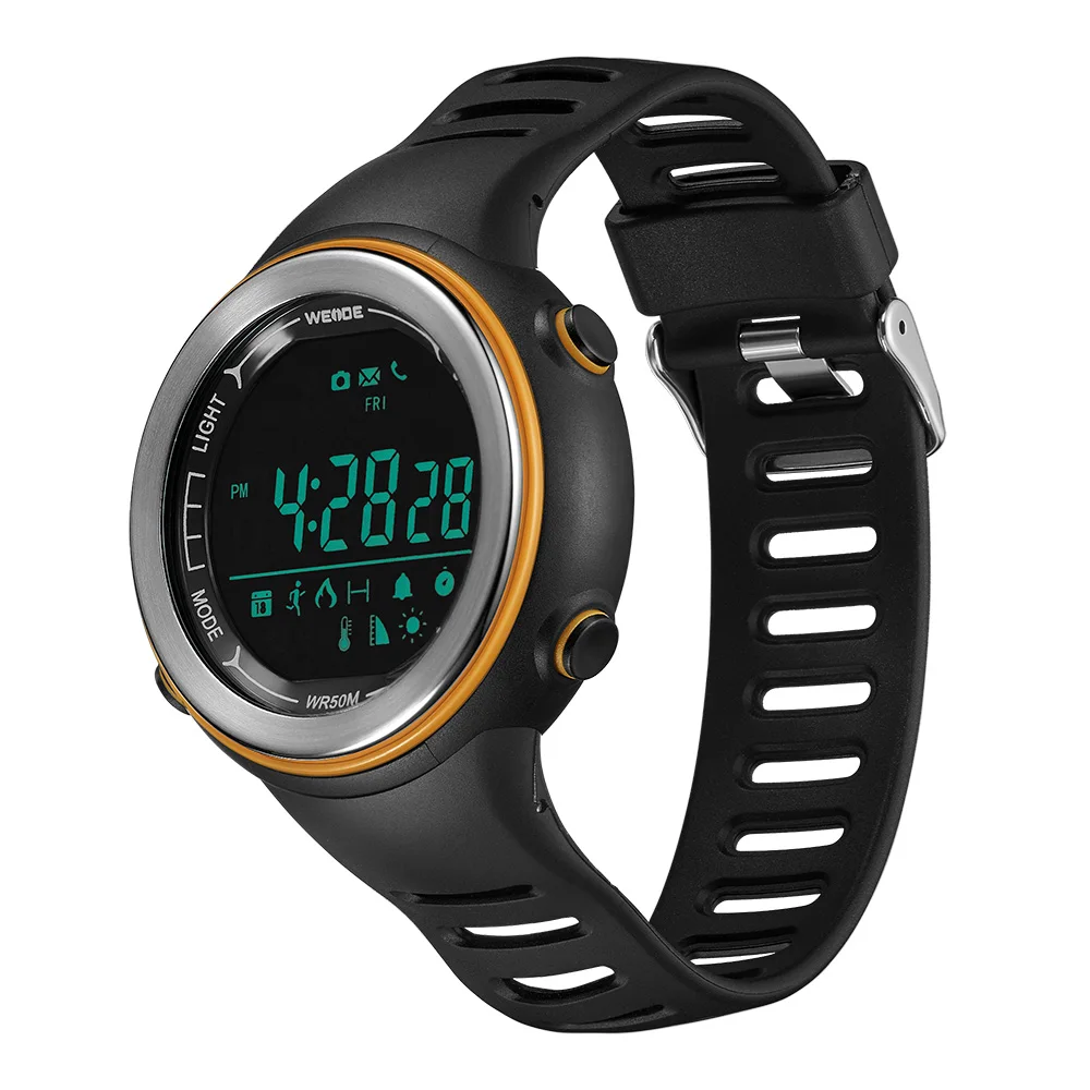 WEIDE WS001-2C New Style Multifunction 18 Months Battery Life Smart Watch 5 ATM Humidity Altitude UV Rays Connect Phone Watch