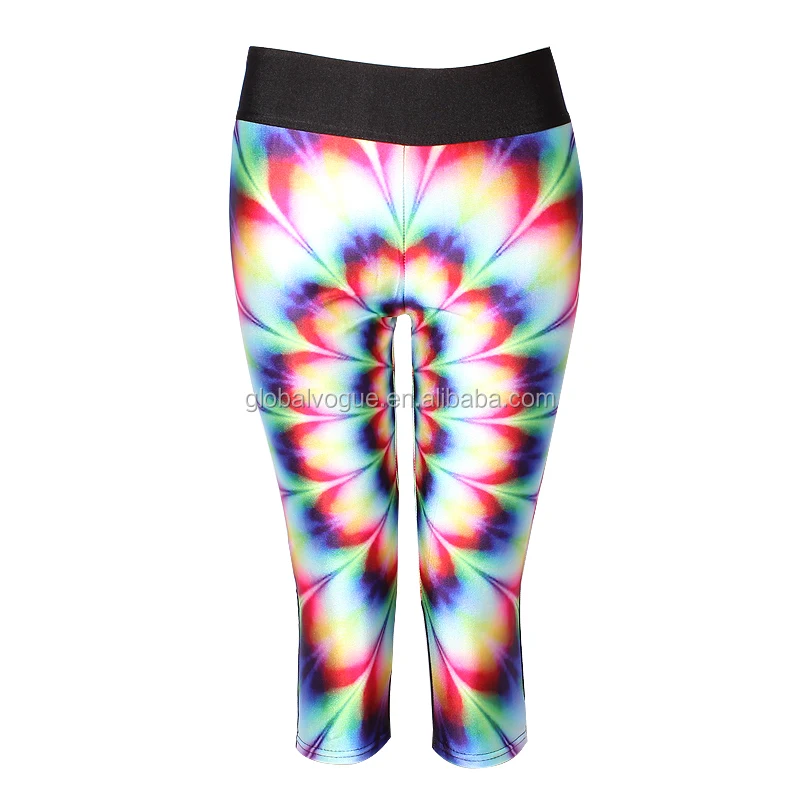 Wholesale Sexy Capri tights skinny Damen Girl Basic Leggings Leggins 3/4 Plus Size Shorts