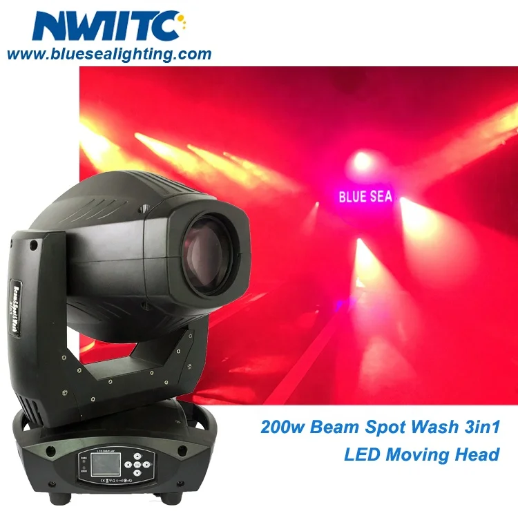 W-200 Pro dj bar stage dmx 200w led beam spot wash 3in1 moving head light
