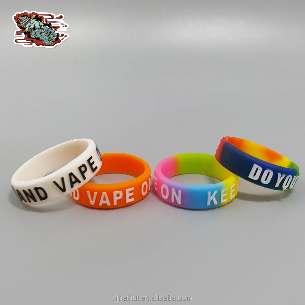 
Electronic cigarette Vape Bands custom logo printing vape show silicone band  (60683599630)
